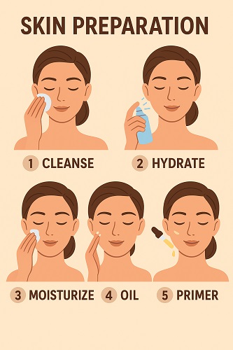 مراحل زیرساز میکاپ (Skin Preparation)